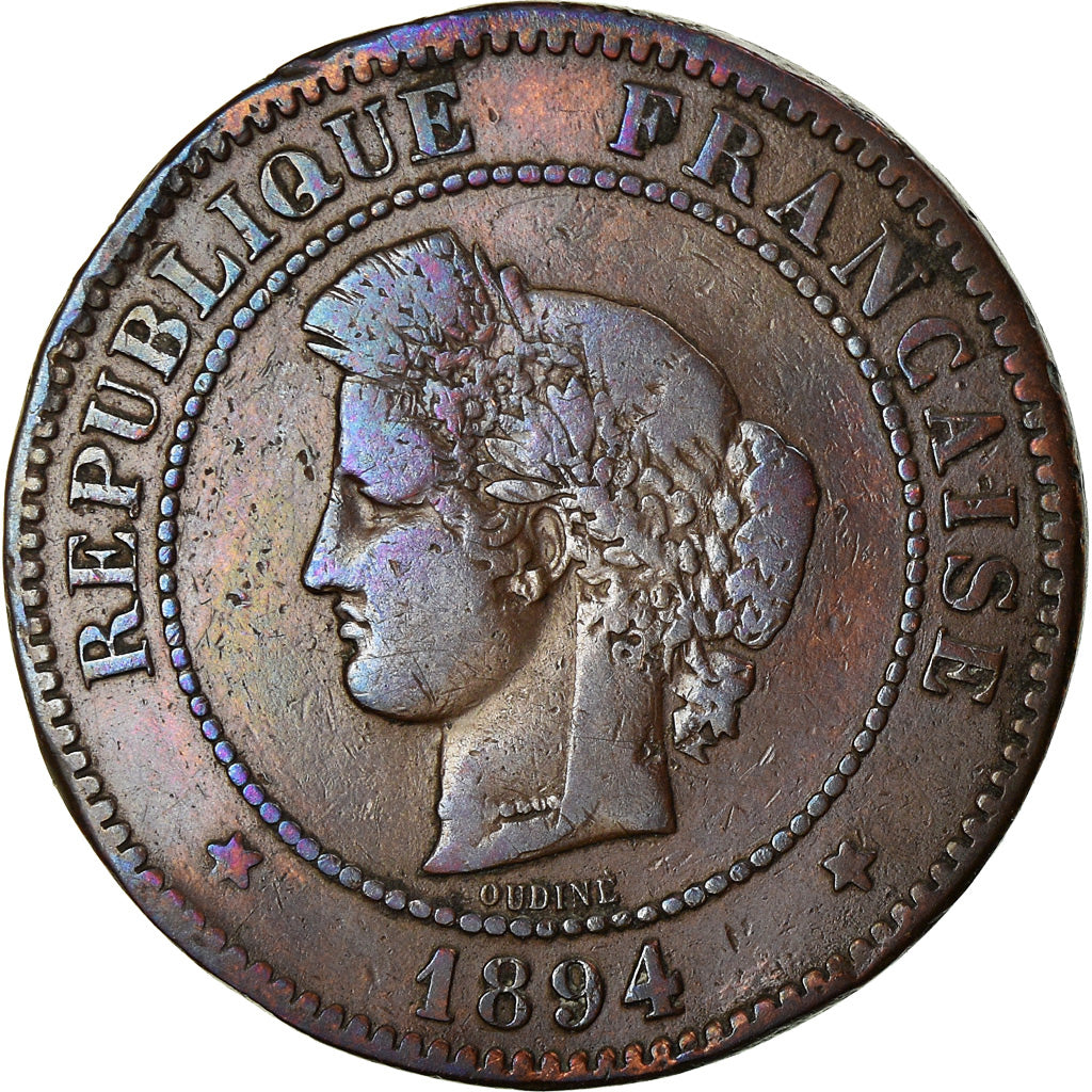 Munten, Frankrijk, Cérès, 5 Centimes, 1894, Paris, FR+, Bronze, KM:821.1