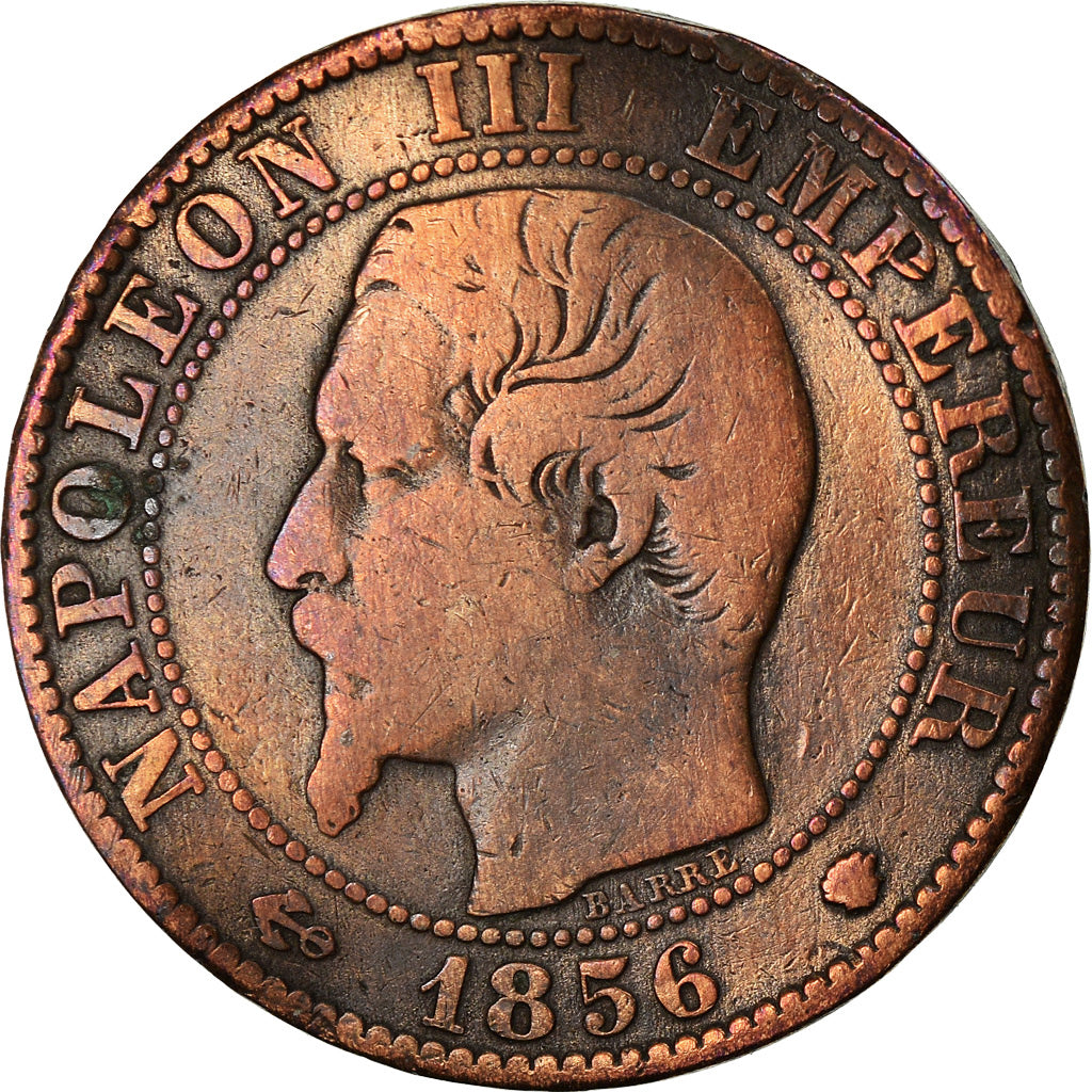 Monnaie, France, Napoleon III, 5 Centimes, 1856, Marseille, TB, Gad 152