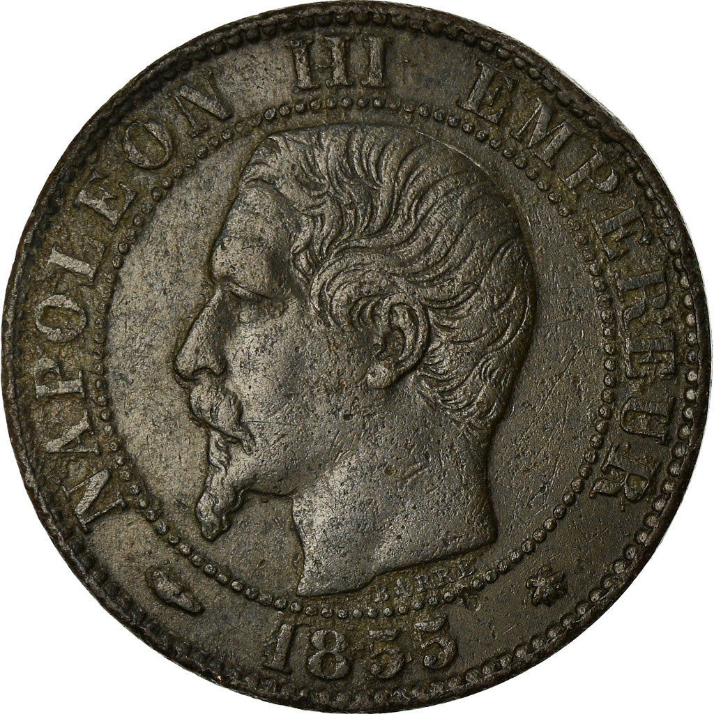 Moneta, Francia, Napoleon III, 5 Centimes, 1855, Strasbourg, BB
