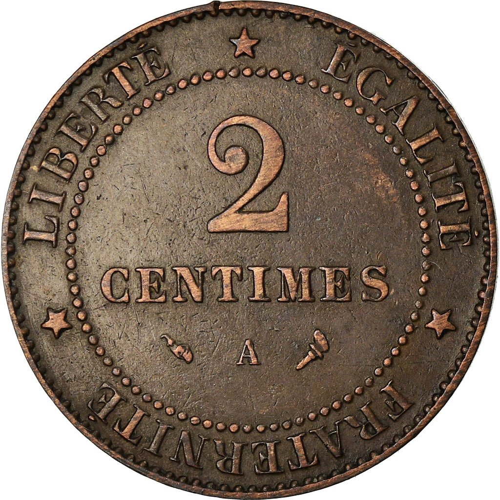 Monnaie, France, Cérès, 2 Centimes, 1897, Paris, TTB, Bronze, Gadoury:105