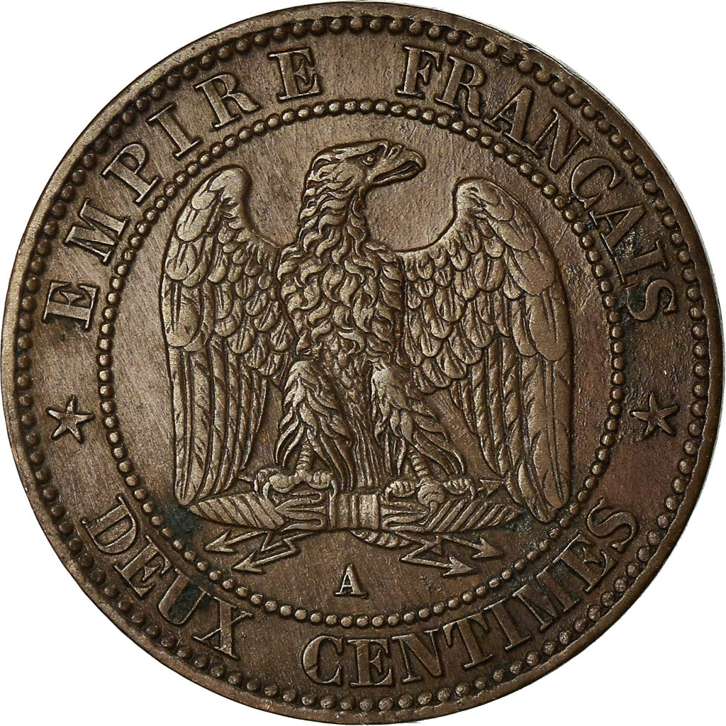 Moneta, Francia, Napoleon III, 2 Centimes, 1861, Paris, BB