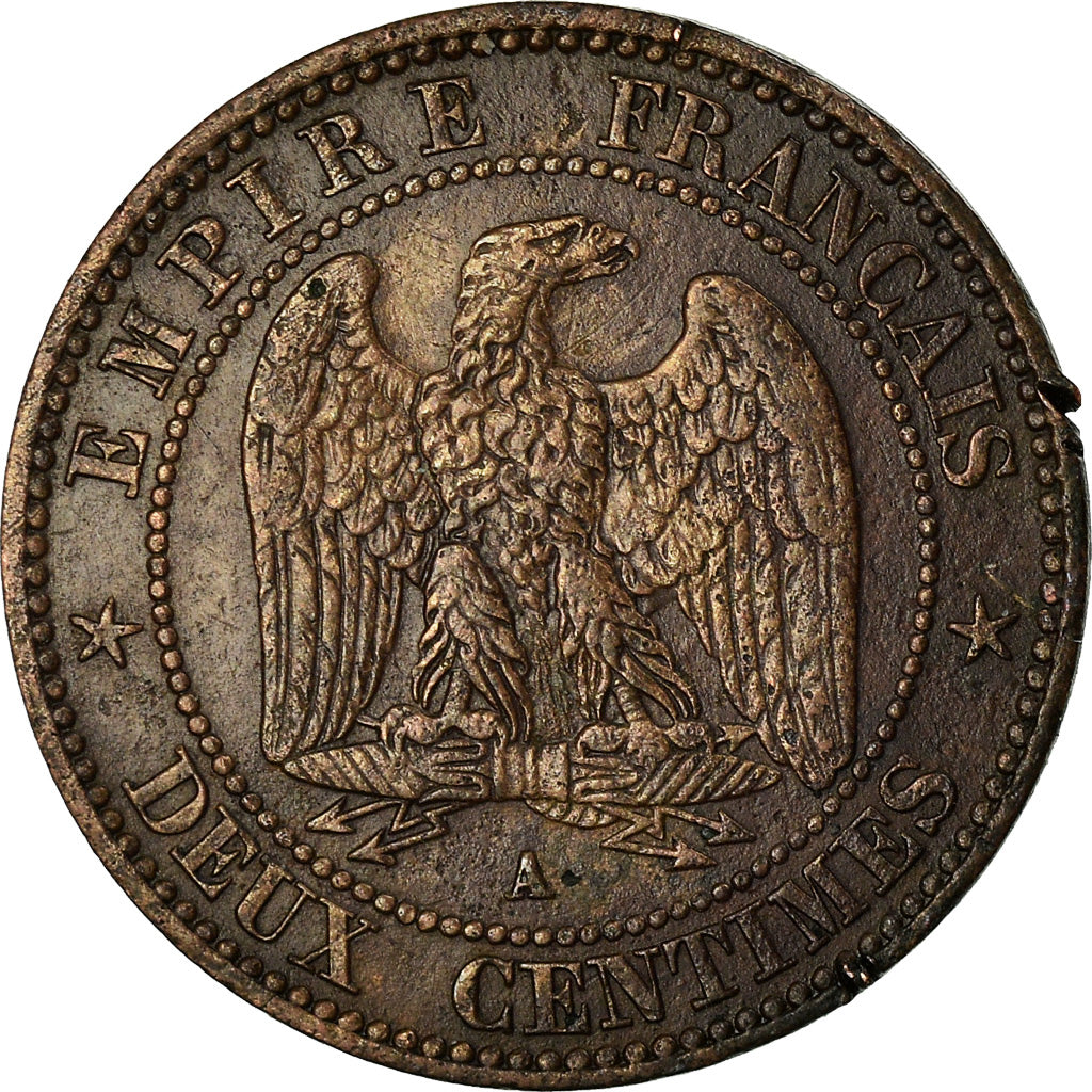 Münze, Frankreich, Napoleon III, 2 Centimes, 1862, Paris, SS