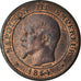 Moneta, Francia, Napoleon III, 2 Centimes, 1854, Strasbourg, MB+