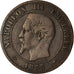 Moneda, Francia, Napoleon III, 2 Centimes, 1855, Paris, BC+