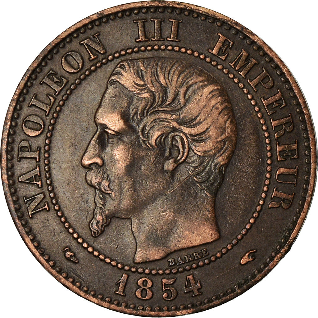 Coin, France, Napoleon III, 2 Centimes, 1854, Paris, EF(40-45), KM 776.1