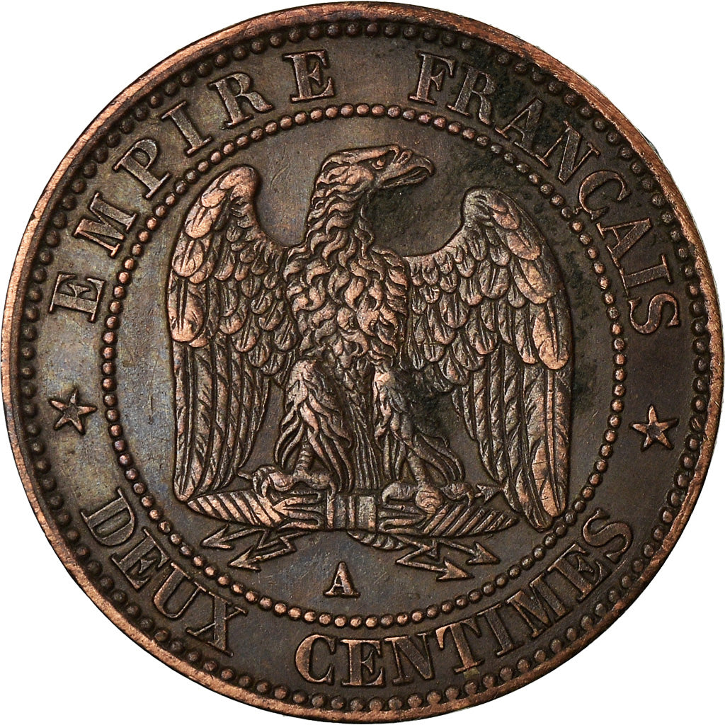 Coin, France, Napoleon III, 2 Centimes, 1854, Paris, EF(40-45), KM 776.1