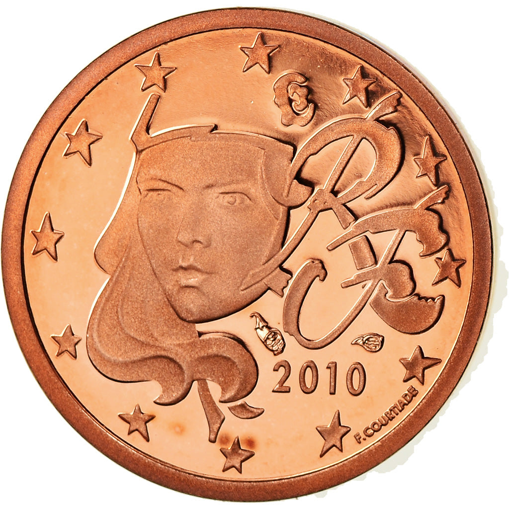 Frankrijk, Euro Cent, 2010, Proof / BE, FDC, Copper Plated Steel, Gadoury:1