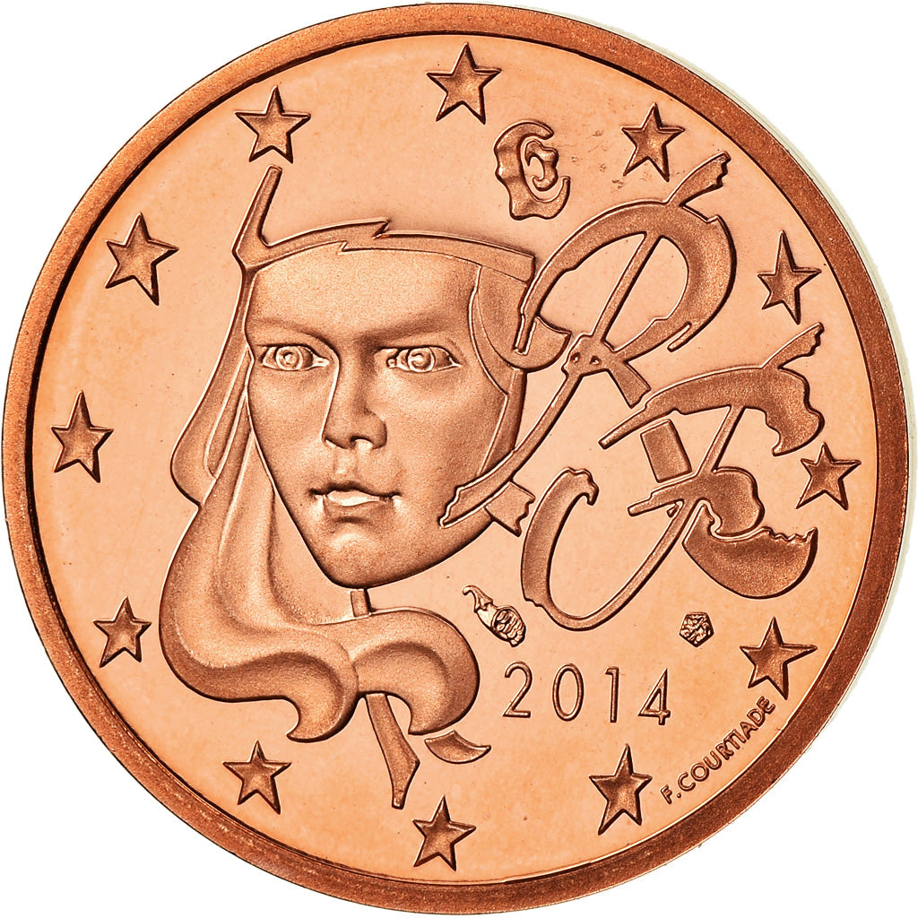 France, 2 Euro Cent, 2014, Proof / BE, FDC, Copper Plated Steel, Gadoury:2
