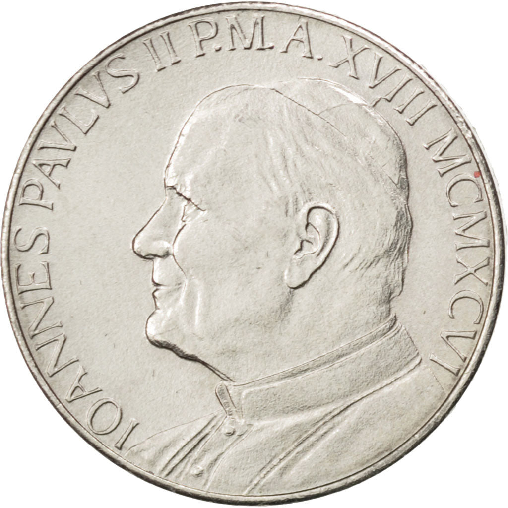Monnaie, Cité du Vatican, John Paul II, 50 Lire, 1996, SPL, Copper-nickel