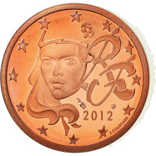 France, 2 Euro Cent, 2012, Proof / BE, MS(65-70), Copper Plated Steel
