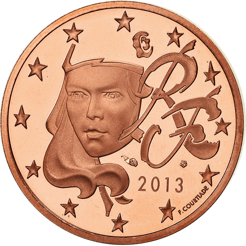 France, 5 Euro Cent, 2013, Proof / BE, MS(65-70), Copper Plated Steel