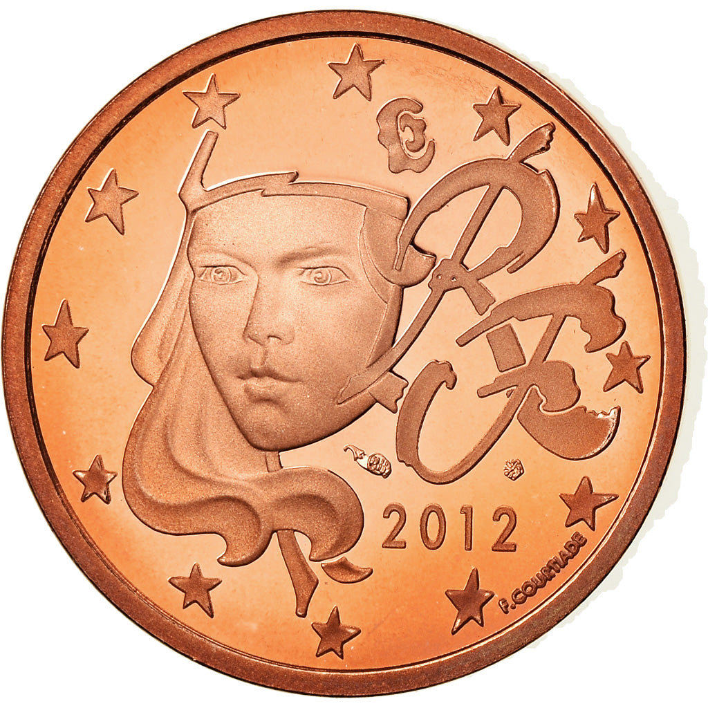 France, 5 Euro Cent, 2012, Proof / BE, MS(65-70), Copper Plated Steel