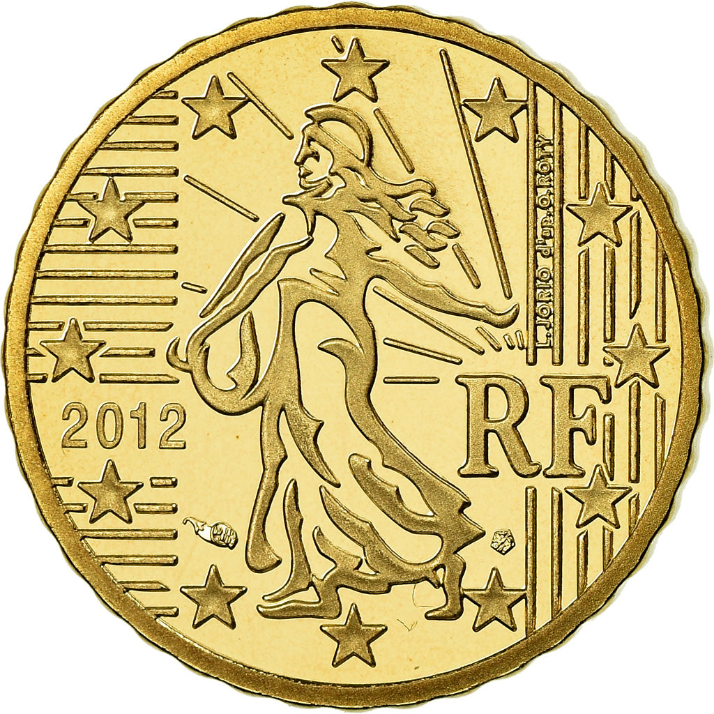 Frankrijk, 10 Euro Cent, 2012, Proof / BE, FDC, Tin, Gadoury:4b., KM:1410