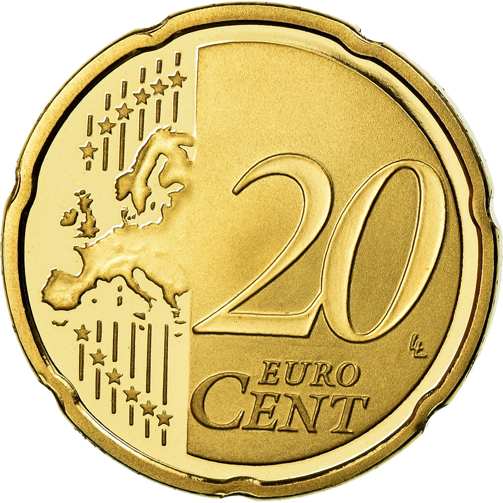 France, 20 Euro Cent, 2012, Proof / BE, MS(65-70), Brass, Gadoury:5a, KM:1411