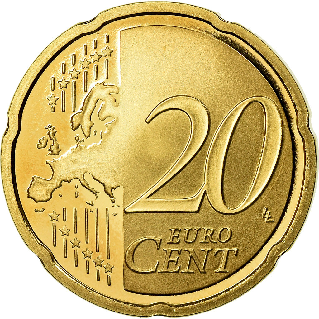 France, 20 Euro Cent, 2010, Proof / BE, MS(65-70), Brass, Gadoury:5a, KM:1411