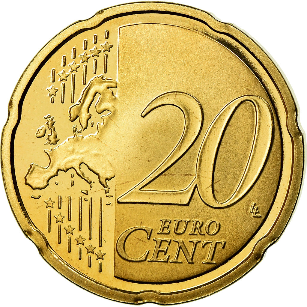 France, 20 Euro Cent, 2009, Proof / BE, MS(65-70), Brass, Gadoury:5a, KM:1411