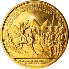 France, Médaille, Napoléon Ier en Egypte, History, Bovy, Refrappe, SPL, Gilt