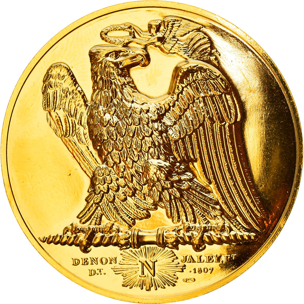 France, Médaille, Napoléon Ier en Egypte, History, Bovy, Refrappe, SPL, Gilt