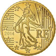 France, 50 Euro Cent, 2014, Proof / BE, MS(65-70), Brass, Gadoury:6a.