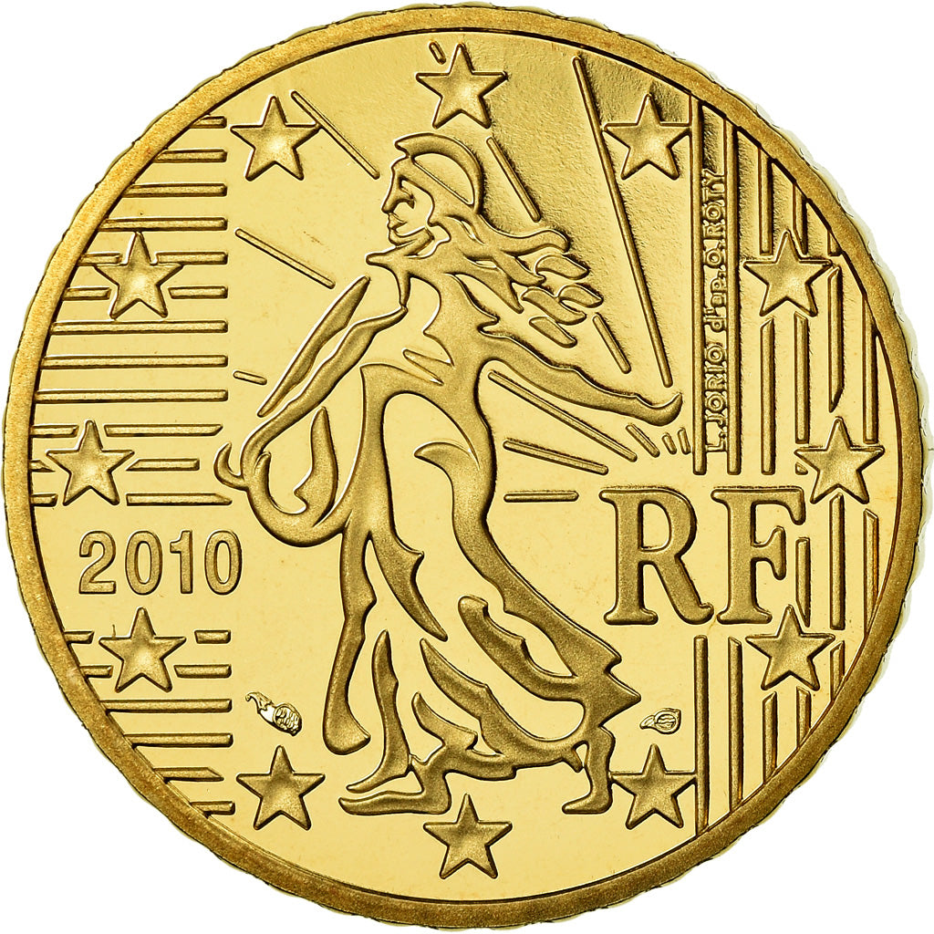 France, 50 Euro Cent, 2010, Proof / BE, MS(65-70), Brass, Gadoury:6a., KM:1412