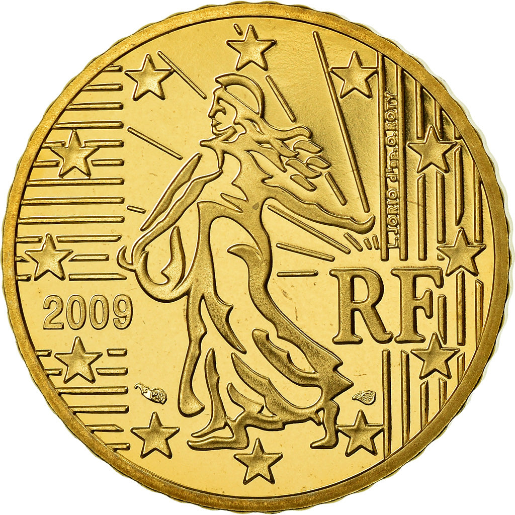 France, 50 Euro Cent, 2009, Proof / BE, MS(65-70), Brass, Gadoury:6a., KM:1412