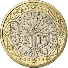 France, 1 Euro, 2014, Proof / BE, FDC, Bi-Metallic, Gadoury:7a.