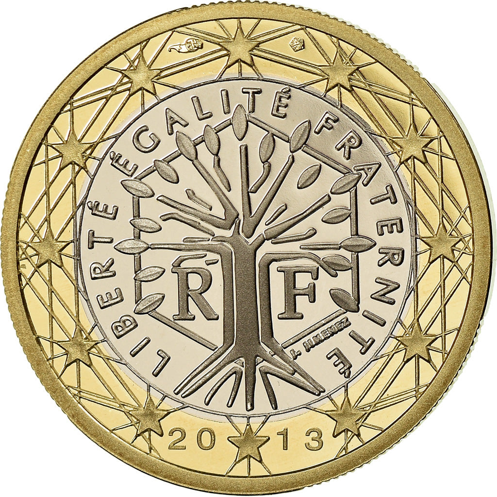 France, Euro, 2013, Proof / BE, MS(65-70), Bi-Metallic, Gadoury:7a., KM:1413