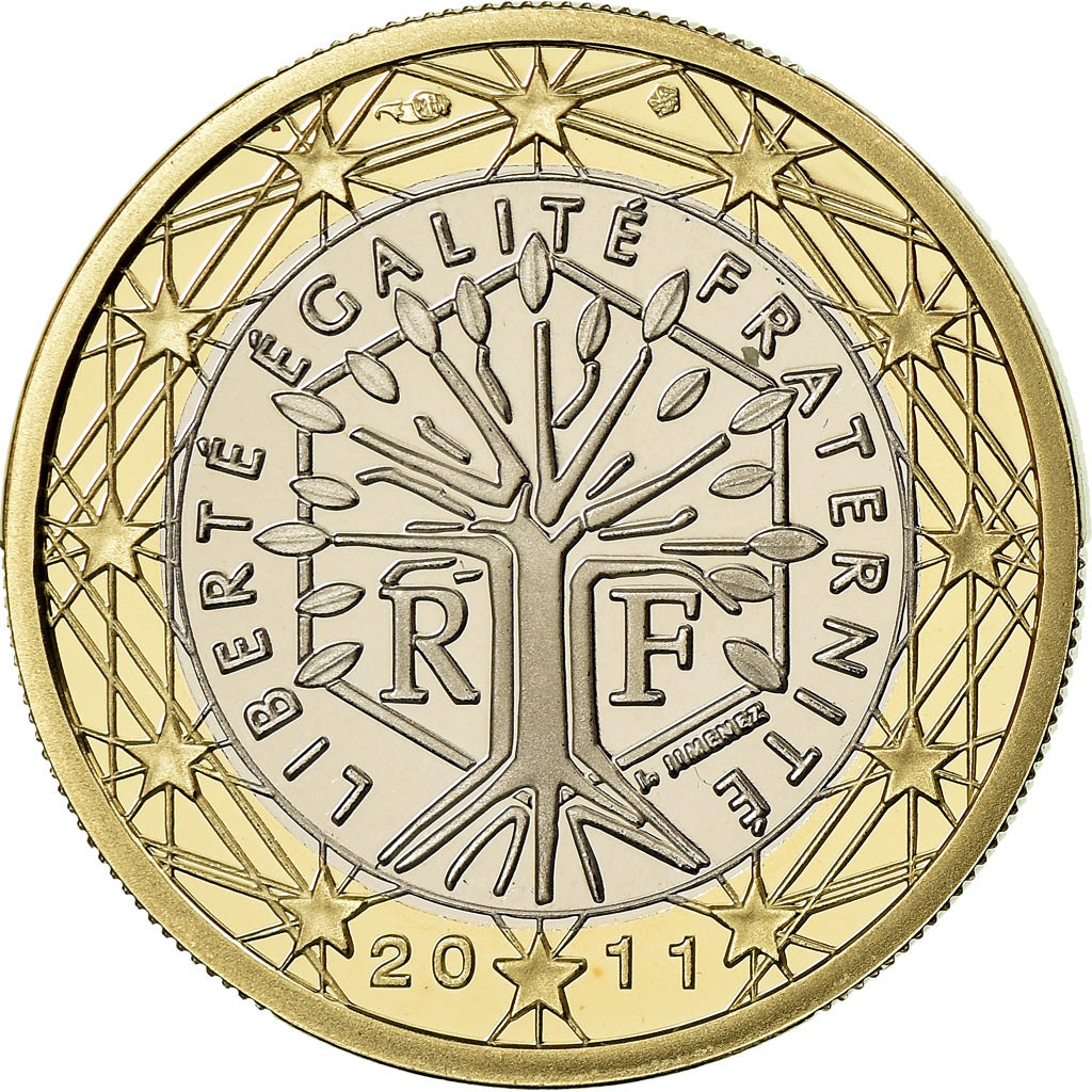 France, Euro, 2011, Proof / BE, MS(65-70), Bi-Metallic, Gadoury:7a., KM:1413