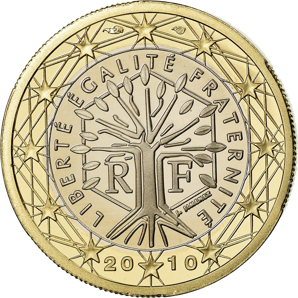 France, Euro, 2010, Proof / BE, MS(65-70), Bi-Metallic, Gadoury:7a., KM:1413