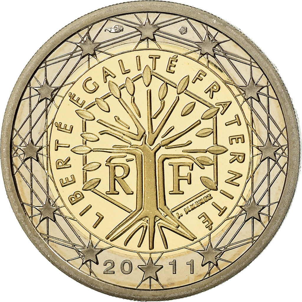 France, 2 Euro, 2011, Proof / BE, MS(65-70), Bi-Metallic, Gadoury:8a., KM:1414