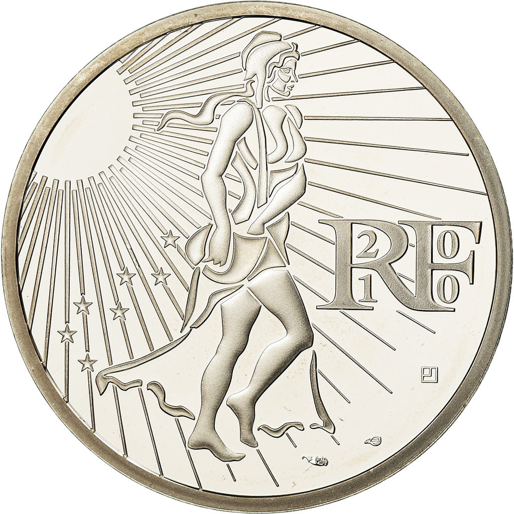 Francia, 15 Euro, 2010, Proof / BE, FDC, Argento