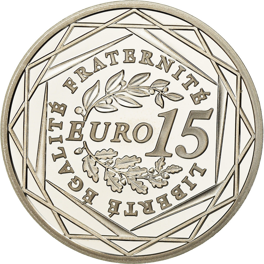 Francia, 15 Euro, 2010, Proof / BE, FDC, Argento