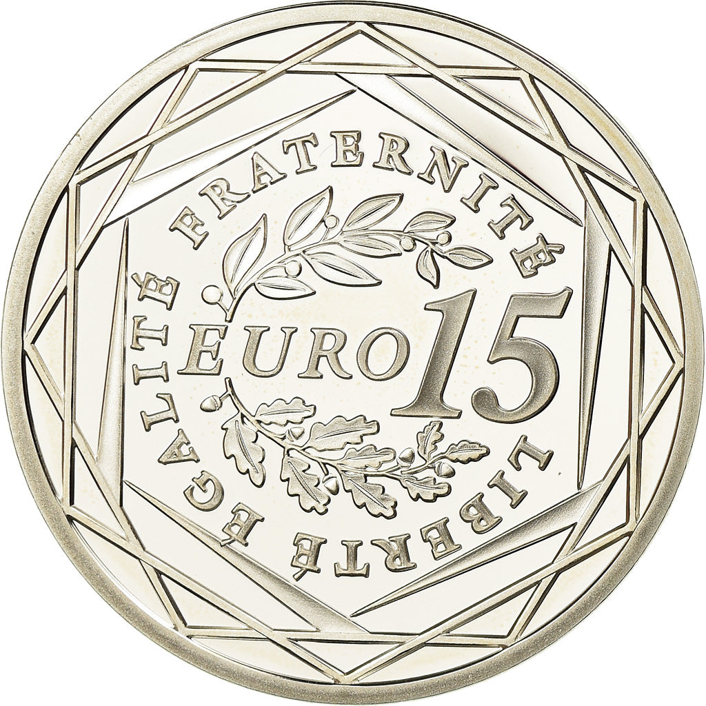 France, 15 Euro, 2009, Proof / BE, MS(65-70), Silver