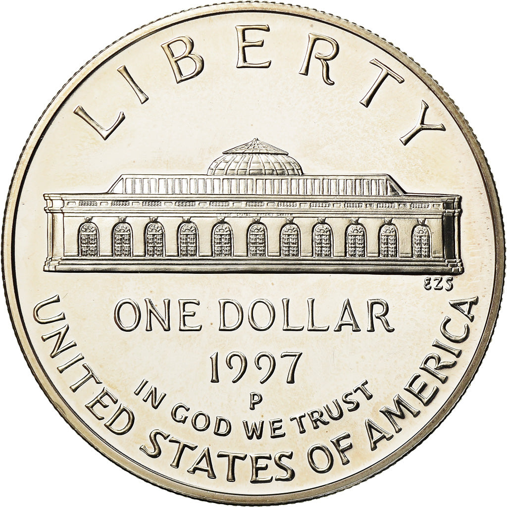 Coin, United States, Dollar, 1997, U.S. Mint, Philadelphia, MS(63), Silver