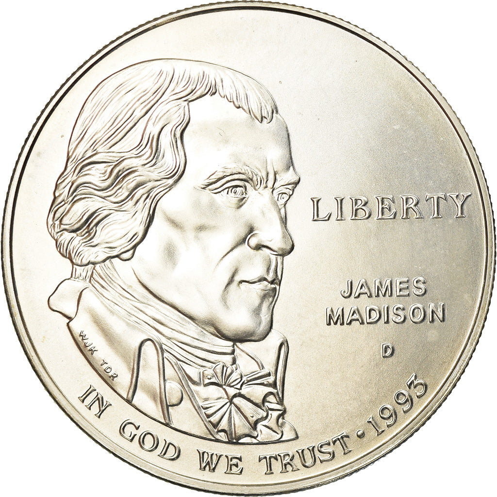 Coin, United States, Dollar, 1993, U.S. Mint, Denver, MS(63), Silver, KM:241