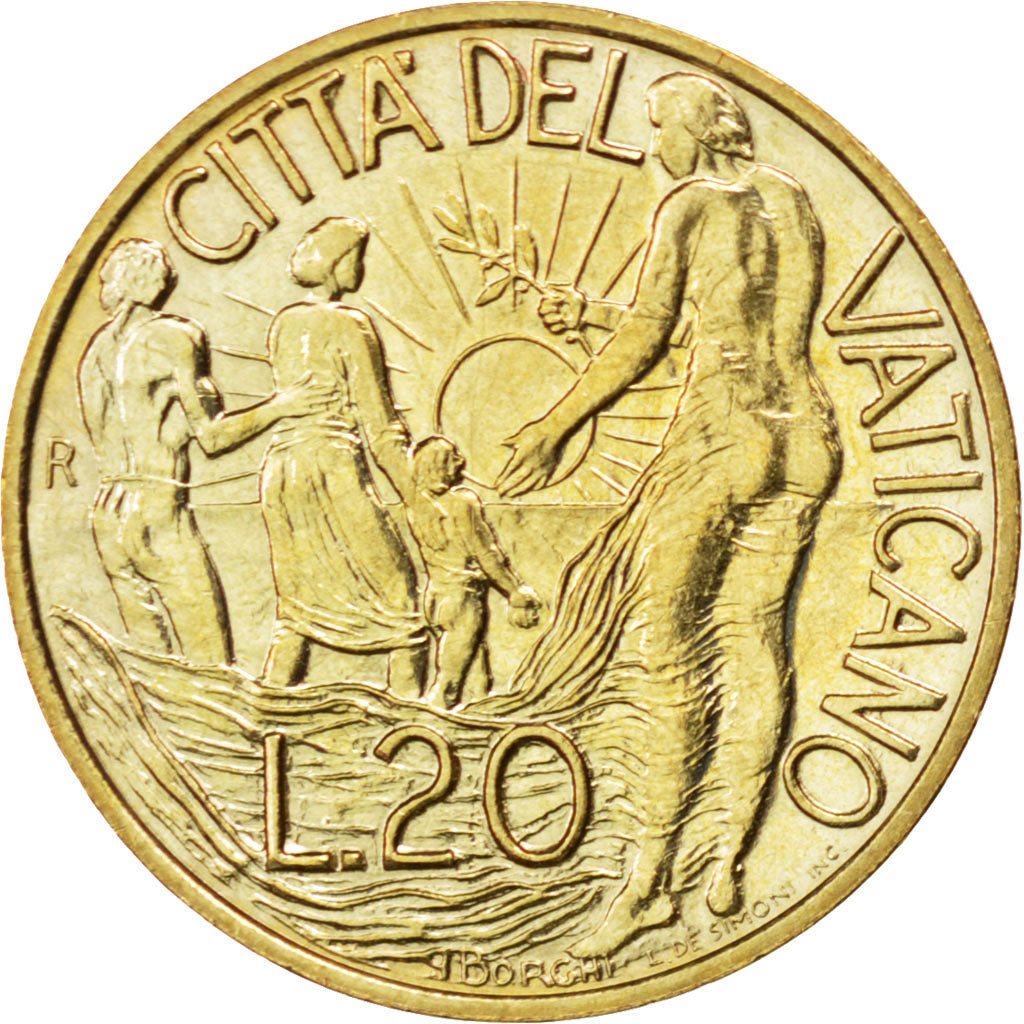 Coin, VATICAN CITY, John Paul II, 20 Lire, 1998, MS(63), Aluminum-Bronze, KM:294