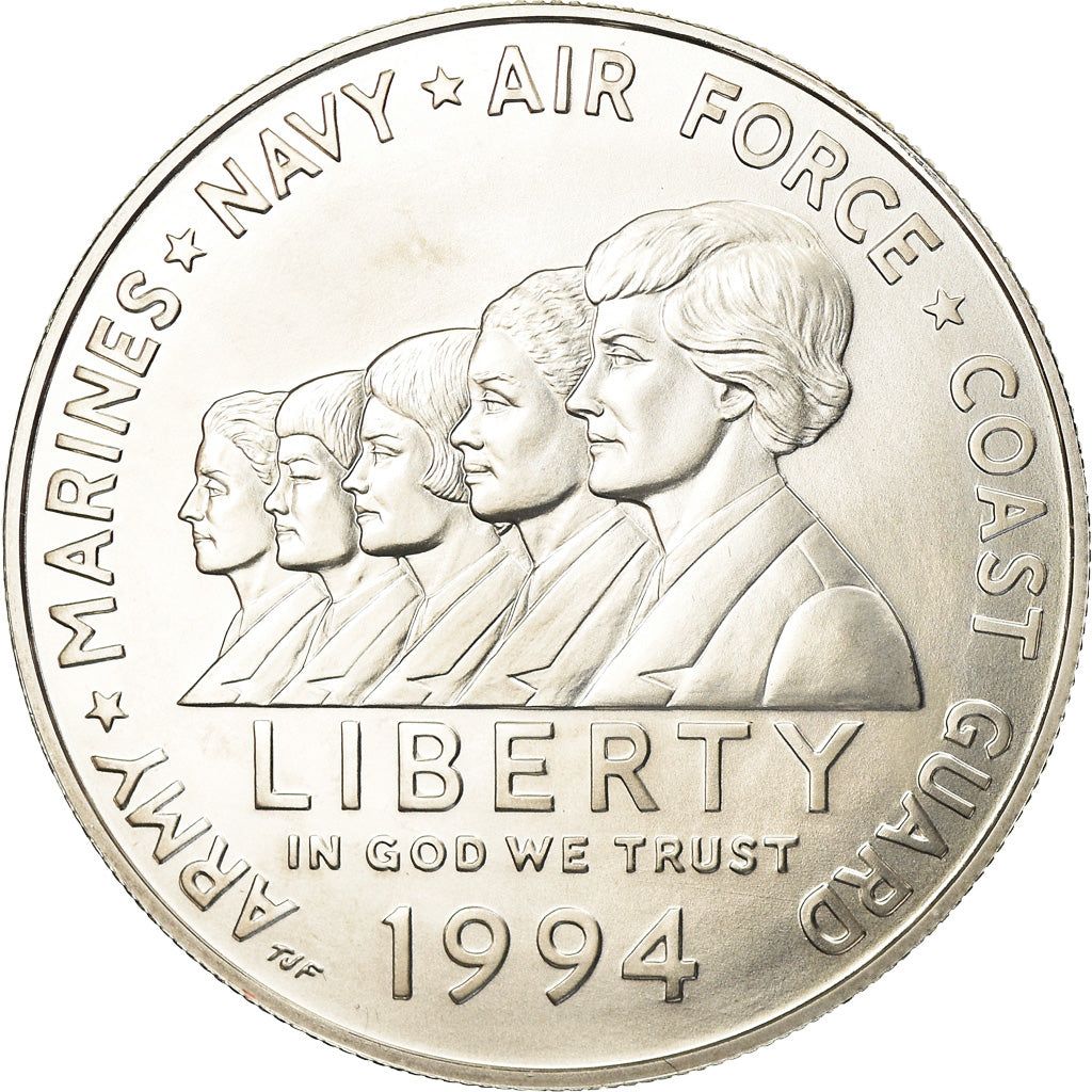 Coin, United States, Dollar, 1994, U.S. Mint, West Point, MS(63), Silver, KM:252