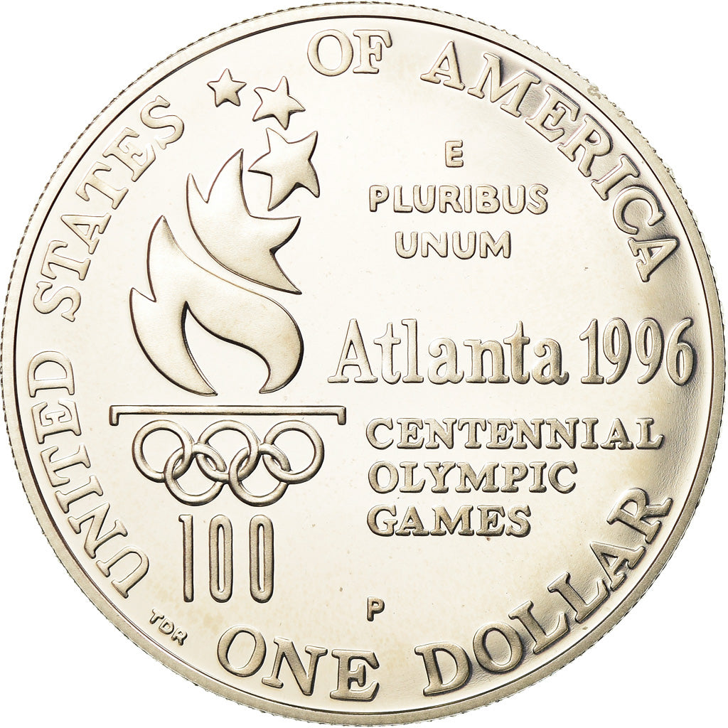 Coin, United States, Dollar, 1996, U.S. Mint, Philadelphia, MS(63), Silver