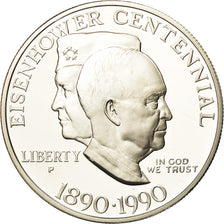 Munten, Verenigde Staten, Dollar, 1990, U.S. Mint, Philadelphia, UNC-, Zilver