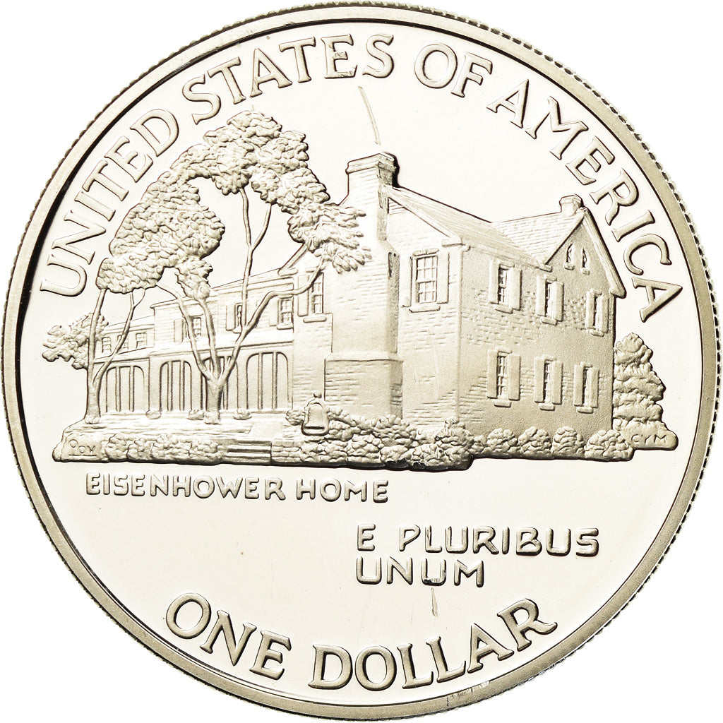 Coin, United States, Dollar, 1990, U.S. Mint, Philadelphia, MS(63), Silver