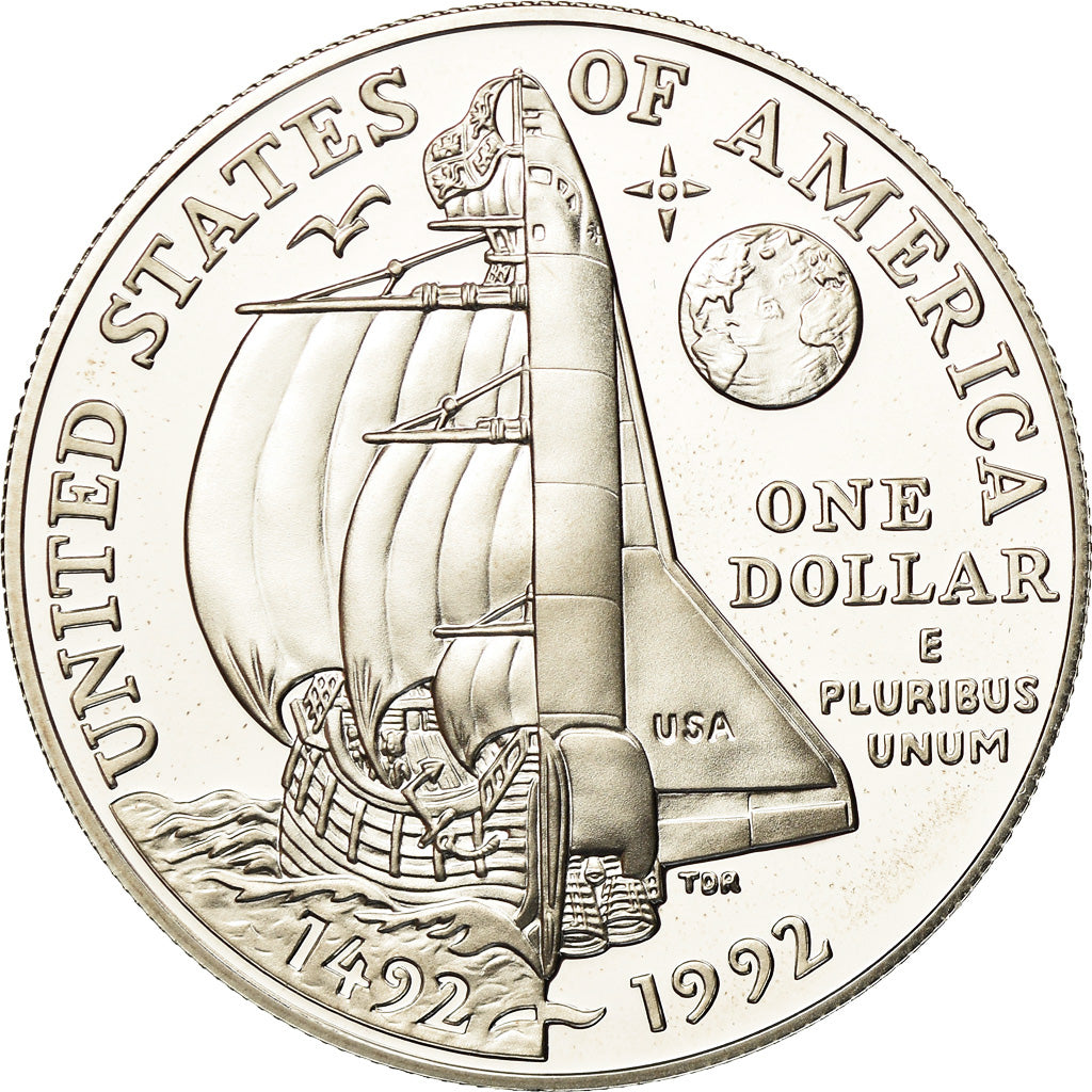 Coin, United States, Dollar, 1992, U.S. Mint, Philadelphia, MS(63), Silver
