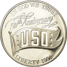 Coin, United States, Dollar, 1991, U.S. Mint, San Francisco, MS(63), Silver