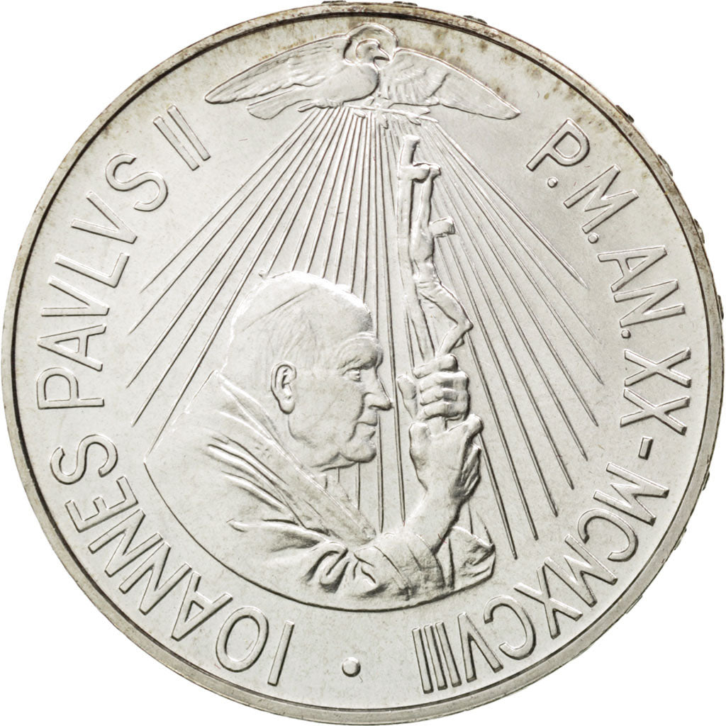 VATICAN CITY, 1000 Lire, 1998, KM #300, MS(63), Silver, 14.57