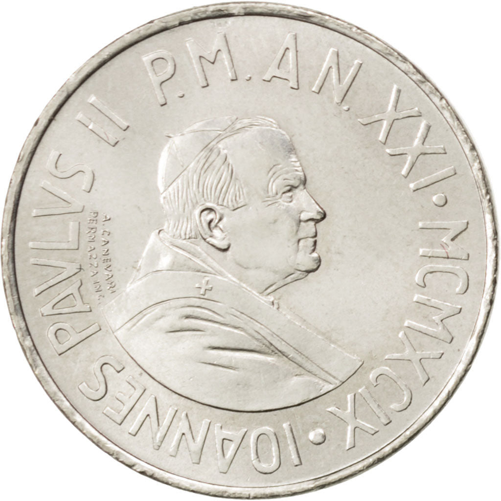 Vatican, Jean-Paul II, 50 Lire 1999, KM 307