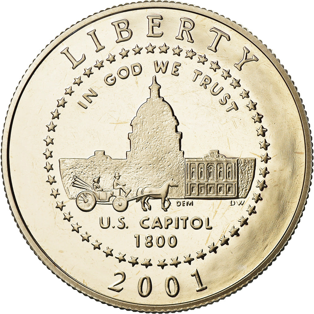 Coin, United States, Half Dollar, 2001, U.S. Mint, Philadelphia, Proof, MS(64)