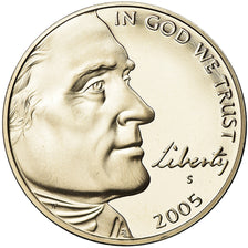 Coin, United States, 5 Cents, 2005, San Francisco, Proof, MS(65-70), Nickel