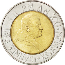 VATICAN CITY, 500 Lire, 1999, Rome, KM #310, MS(63), Bi-Metallic, 25.9, 6.76