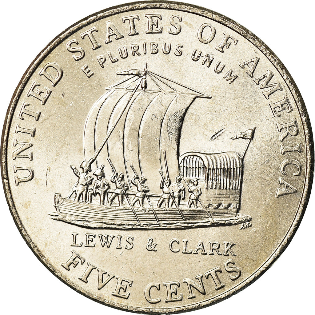 Coin, United States, 5 Cents, 2004, Philadelphia, MS(65-70), Nickel, KM:361