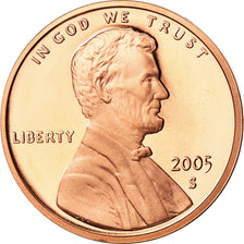 Coin, United States, Cent, 2005, San Francisco, Proof, MS(65-70), Copper Plated