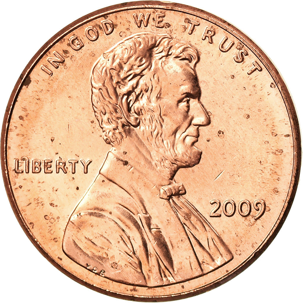 Moeda, Estados Unidos da América, Cent, 2009, Philadelphia, MS(60-62), Zinco